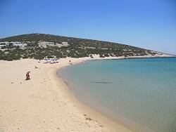 Sandy beach at Pyrgaki in southern Naxos